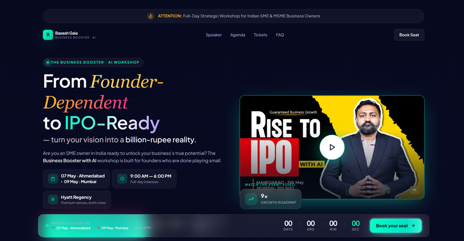 Business With Basesh — Business Coaching Landing Page