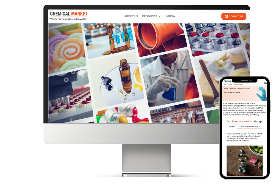 Chemical Market Organization — B2B PHP Website with GSAP
